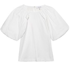 FRAME White Puff Sleeve Tee - Small